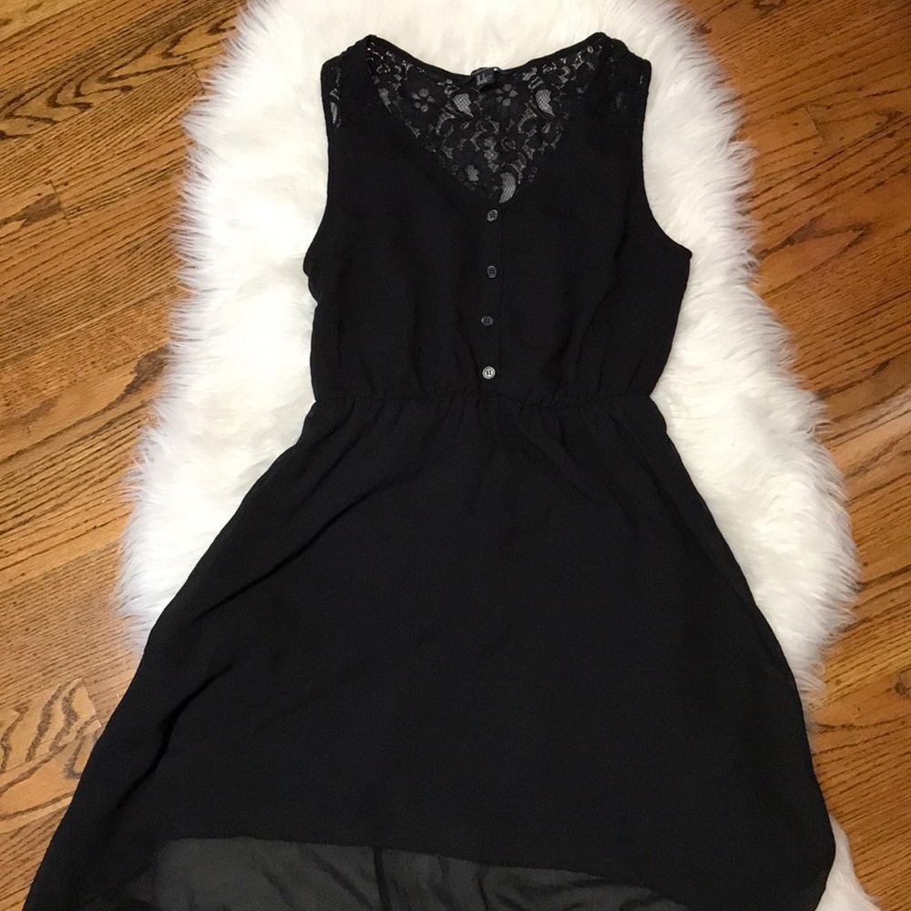 Lacey Button-Up Hi-Low Dress